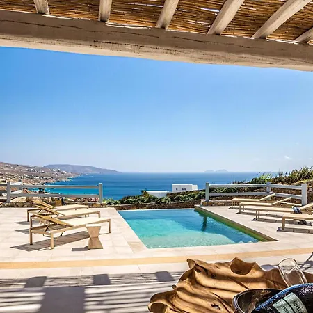 Splendid Mykonos Agape 5 Bedrooms Private Pool With Stunning Sea Views Outdoor Lounge & Dining Area Hot Tub * Kalafatis