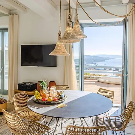 Splendid Mykonos Agape 5 Bedrooms Private Pool With Stunning Sea Views Outdoor Lounge Dining Area Hot Tub Villa *