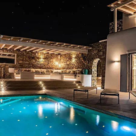 Splendid Mykonos Agape 5 Bedrooms Private Pool With Stunning Sea Views Outdoor Lounge Dining Area Hot Tub Villa *