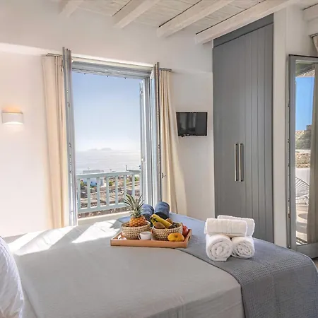 Villa Splendid Mykonos Agape 5 Bedrooms Private Pool With Stunning Sea Views Outdoor Lounge Dining Area Hot Tub Kalafatis