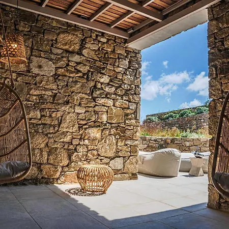 빌라 Splendid Mykonos Agape 5 Bedrooms Private Pool With Stunning Sea Views Outdoor Lounge & Dining Area Hot Tub