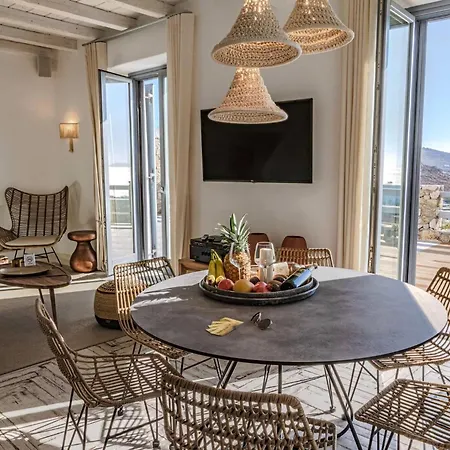 Splendid Mykonos Agape 5 Bedrooms Private Pool With Stunning Sea Views Outdoor Lounge & Dining Area Hot Tub Villa